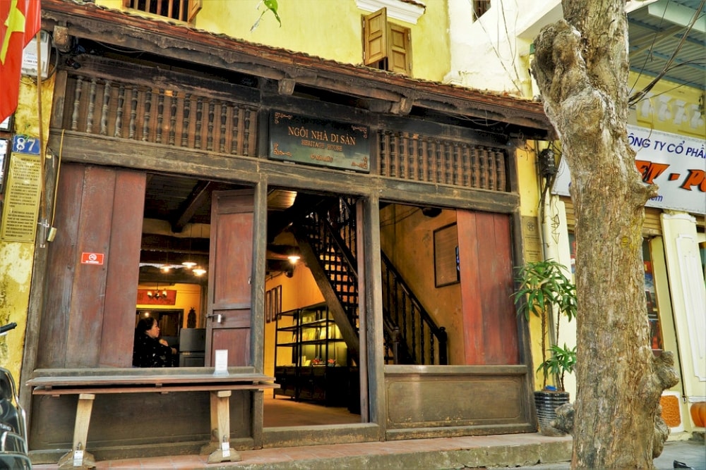 Facade of the ancient house on Ma May Street 